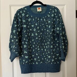 FARM Rio Blue and Light Blue Crew Neck Sweater